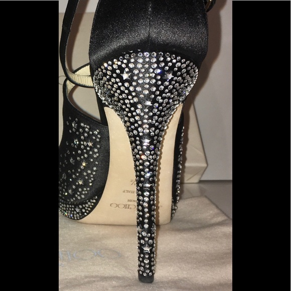 💜SEE VIDEO💜JIMMY CHOO💜Swarovski Crystals & Crystal Stars Sandals - Picture 3 of 17